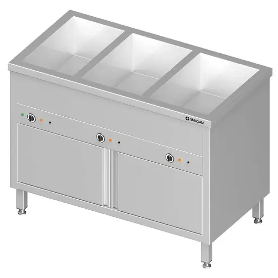 Bain-Marie Standgerät mit geschlossenem Unterbau und separaten Becken, für 3x GN1/1085x600x850 mm Jetzt Kaufen