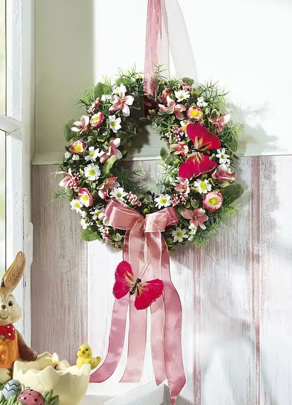 Wandkranz mit Frühlingsblumen Preis Gesenkt