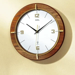 "AMS" Wanduhr mit Funkuhrwerk Versand Am Gleichen Tag
