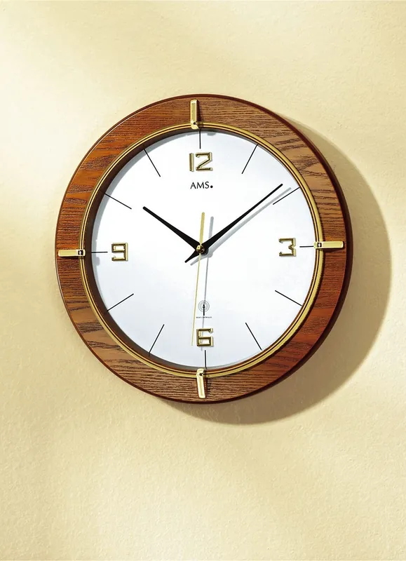 "AMS" Wanduhr mit Funkuhrwerk Versand Am Gleichen Tag