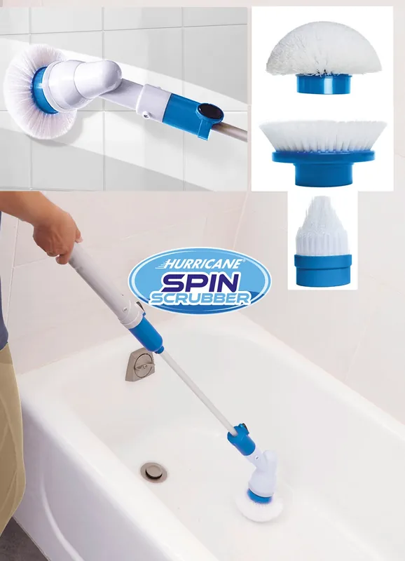 Neu Hurricane Spin Scrubber Akku-Reinigungsbürste