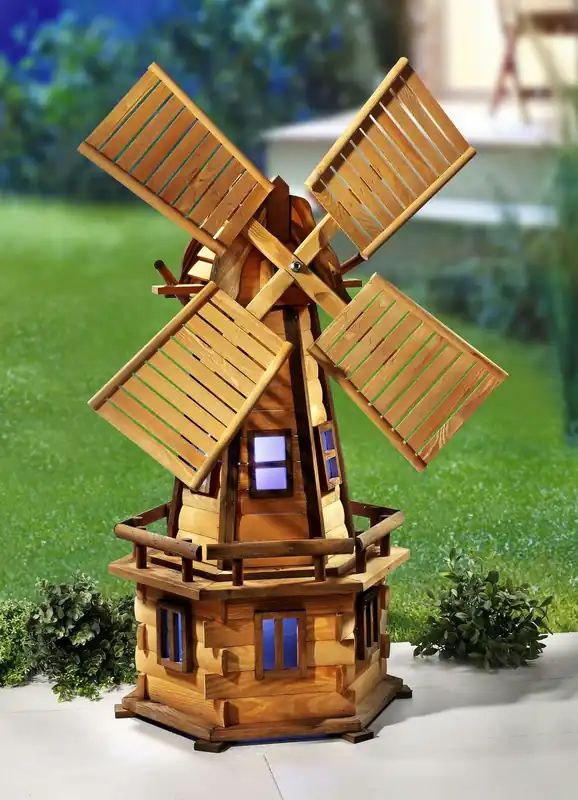 Solange Der Vorrat Reicht Windmühle aus imprägniertem Erlenholz