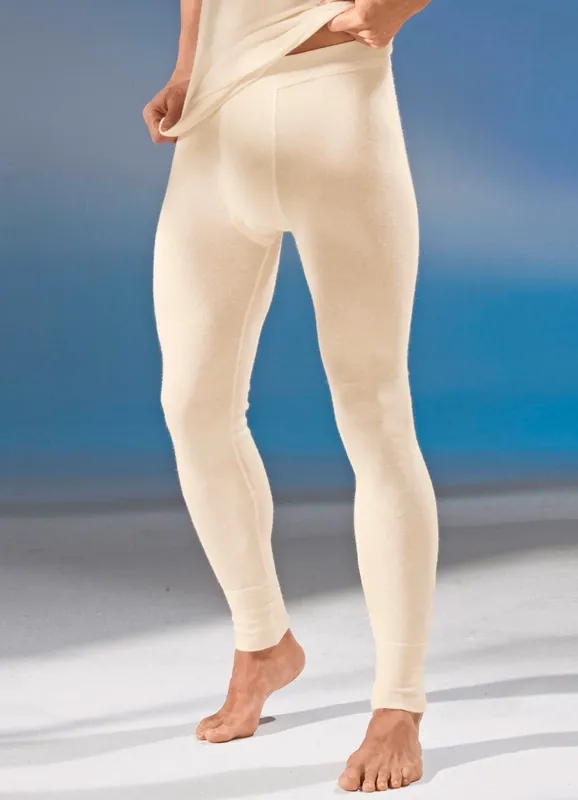 Unterhose, lang, mit Angora, in Ecru Super-Preis