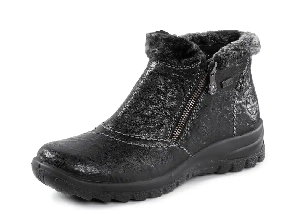Neu Rieker, gefütterte Damen-Boots, Winterschuhe, mit Reißverschluss
