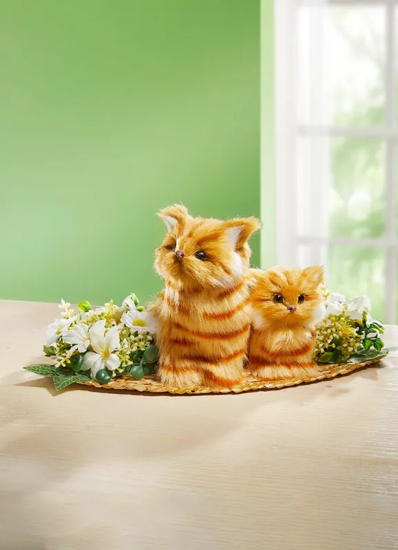 Tischgesteck Katzen Sonderangebot