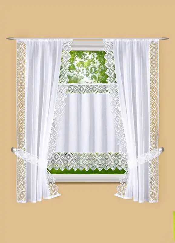 Fensterdekoration Häkelborte aus Jacquard Sichere Zahlung