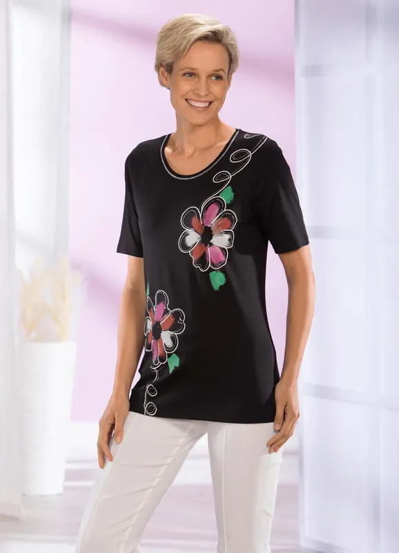 Shirt mit Glimmer-Effekt im Vorderteil Letzte Chance