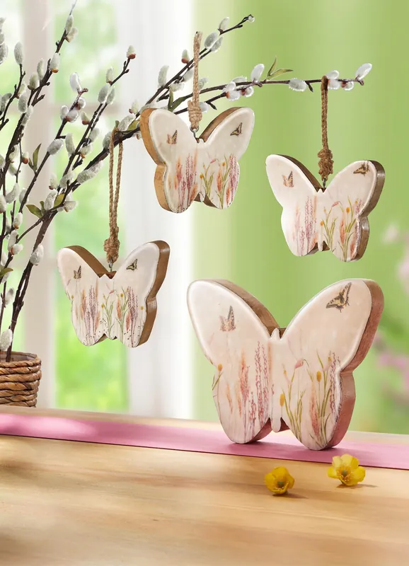 Aktuell Deko-Schmetterling aus Mangoholz