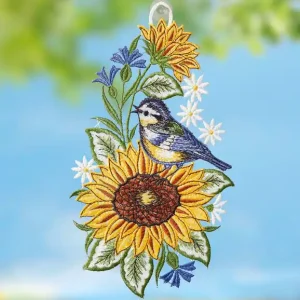 Fensterbild mit Sonnenblume Super-Preis