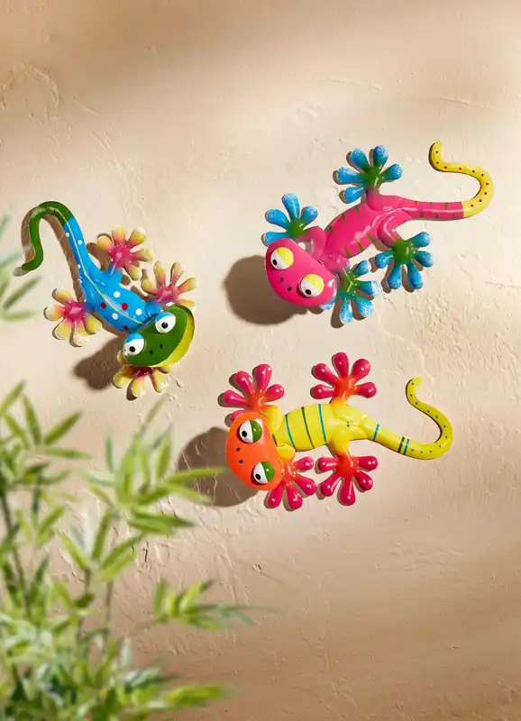 Wanddeko Gecko aus Metall, 3er-Set Top-Angebot