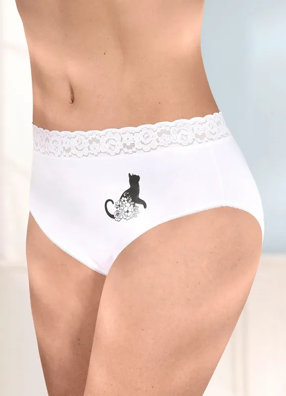 Direkt Vom Hersteller Viererpack Slips mit Katzenmotiv