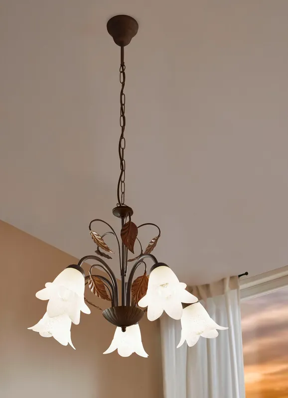 Pendelleuchte aus Metall mit Glasschirmen Saisonangebot