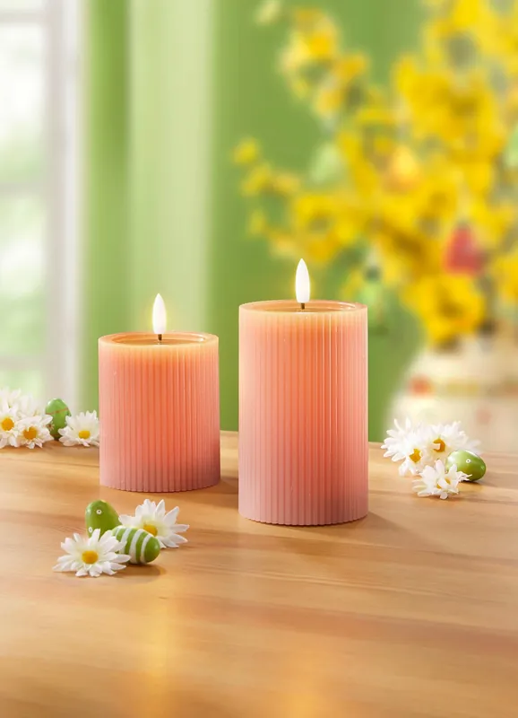LED-Echtwachskerze, 2er-Set Must-Have