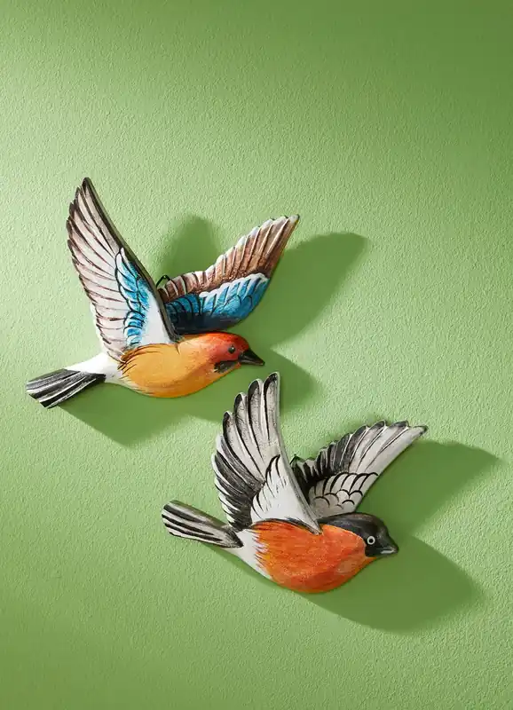 Handbemalte Wanddekoration Vogel Zertifiziert