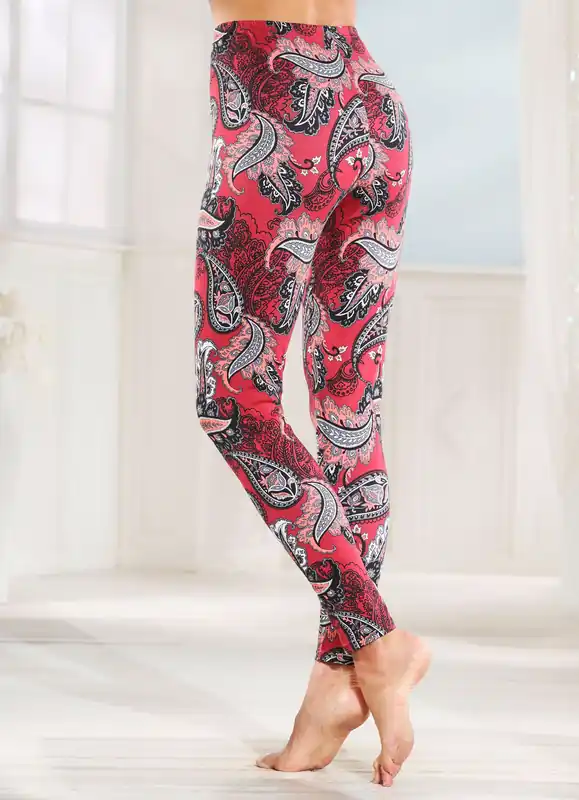 Kracherpreis Leggings mit Paisley-Digitaldruck