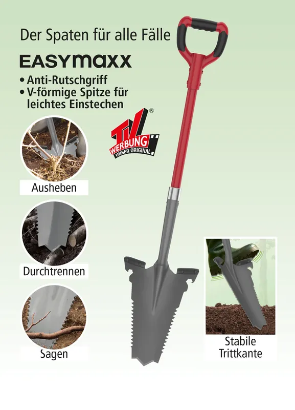 EASYmaxx Spaten mit Wurzelsäge Direkt Vom Hersteller