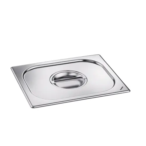 550 657 Gastronorm-Deckel, GD 2/3, mit Griffmulde, für 2/3 Gastronorm-Behälter, Material Edelstahl Knallerangebot