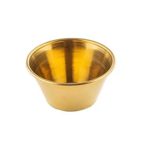 Ramekin Schälchen 60 ml Ø 38 mm 65 mm H 30 mm Edelstahl goldfarben Rabatt