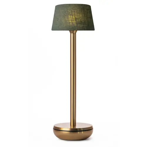 Highlight LED-Akku-Tischleuchte AIR Gold Emerald/Linen