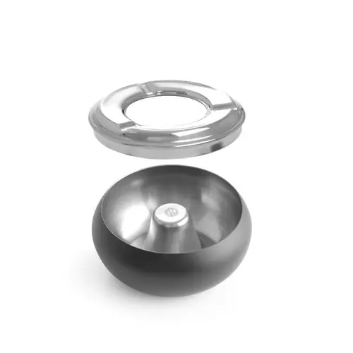 Aschenbecher schwarz Ø105x(H)58mm Preisknaller