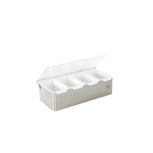 Geprüft Gewürz-Box, Edelstahl, 4 Fächer