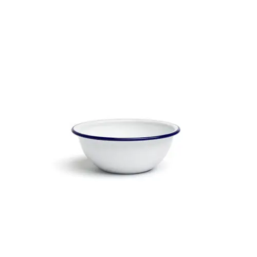 Top-Angebot emaillierter Schale Ø 14 cm Weiss/blau