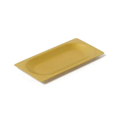 Saisonangebot 1/2 Portion rechteckiger Edelstahl Teller Ice gold