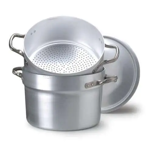 Kartoffeldämpfer 12,0 ltr Aluminium 3 mm mit Deckel mit Dämpfeinsatz Ø 320 mm H 210 mm Edelstahlrohrgriffe Online Kaufen