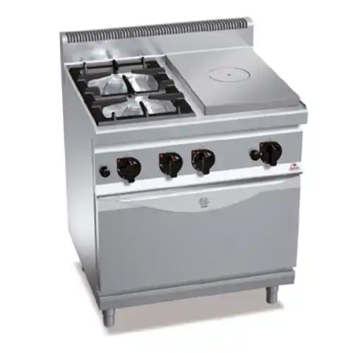Glühplattenherd MACROS 700 G7T4P2F+FG1 Bäckernorm 3 Kochstellen Backofen Top-Preis