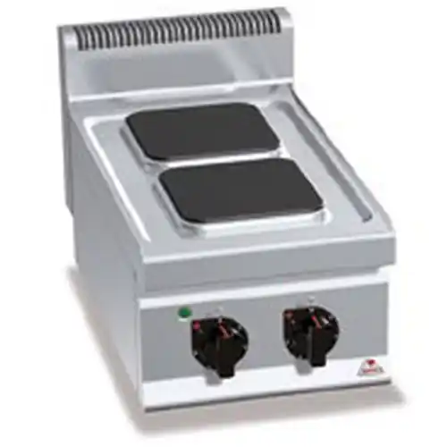 Abverkauf Elektroherd E7PQ2B 400 Volt 5,2 kW gusseiserne Kochmuldenplatte eckige Kochplatten