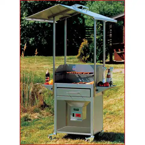 Sonderangebot Gewerbegrill THÜROS® III Standgerät mit Überdachung H 2200 mm
