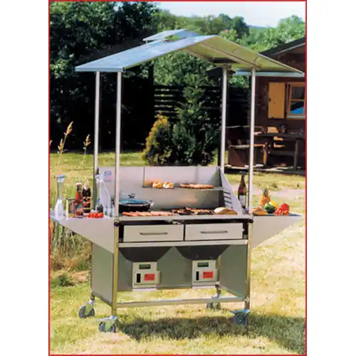 Gewerbegrill THÜROS® IV Standgerät mit Überdachung H 2250 mm Direktkauf
