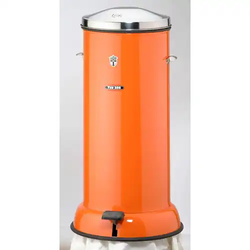 Super-Preis Abfallbehälter SERIE 200 22 ltr Stahlblech orange mit Fußpedal Ø 280 mm H 600 mm