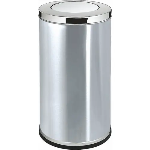 Abfallbehälter 80 ltr Edelstahl Schwingdeckel Ø 380 mm H 720 mm Sichere Zahlung