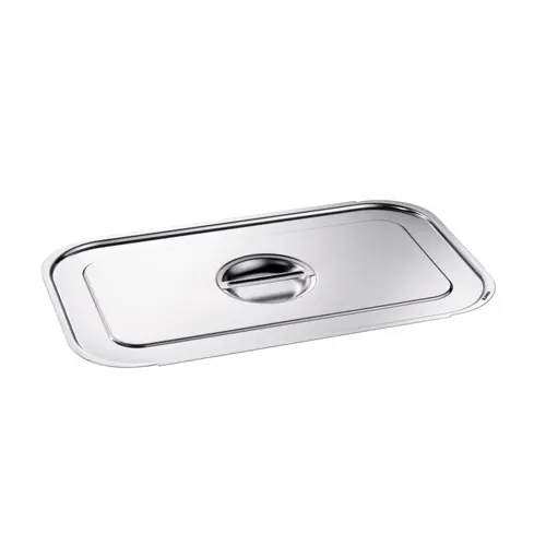 550 081 Gastronorm-Deckel, GD-B 1/6, mit Griffmulde, für 1/6 Gastronorm-Behälter mit Bügelgriffen, Material Edelstahl Sonderangebot