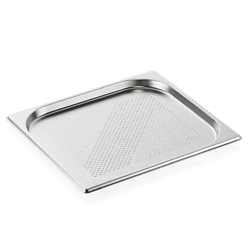 Zertifiziert Gastronormbehälter GN 2/3 x 20 mm Bodenlochung GN 71 Edelstahl