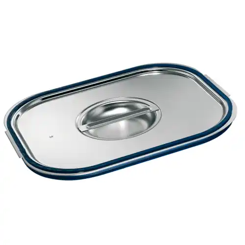 1 550 071 Gastronorm-Deckel, GDD-B 1/4, mit Formschlussdichtung, für 1/4 Gastronorm-Behälter mit Bügelgriffen, Material Edelstahl Knallerangebot