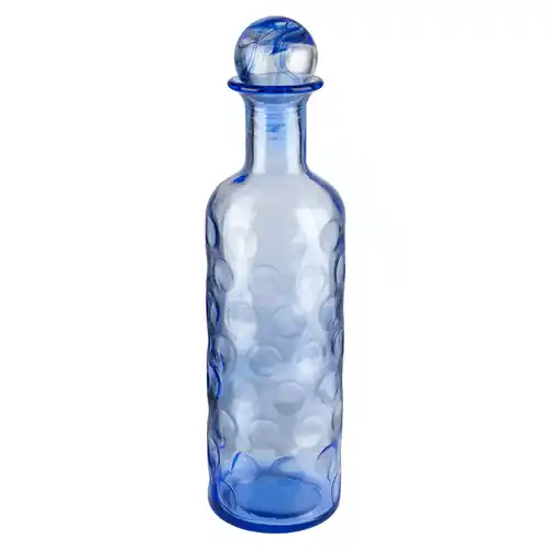 RESTPOSTEN Glaskaraffe blau Stopfen mit Silikondichtung H 300 mm Günstig