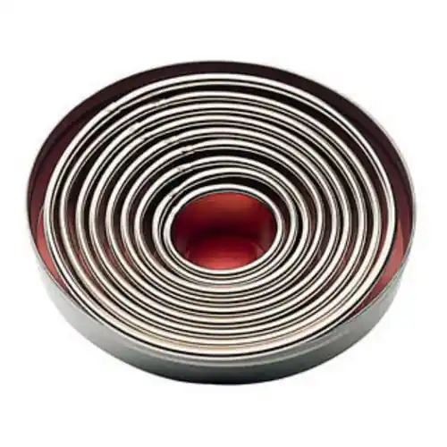 Ausstechformen Edelstahl oval glatt 9-teilig mit Dose Sonderaktion