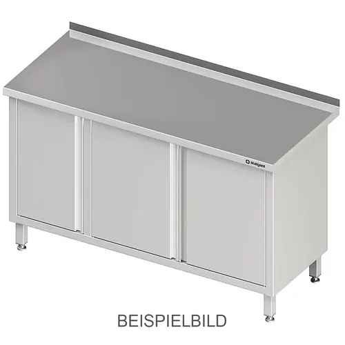Arbeitsschrank mit Flügeltüren, 1400x700x850 mm, ohne Aufkantung, verschweißt Aktuell