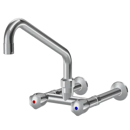 Neu Im Sortiment Zweigriffmischer GASTRO Zweiloch Wandarmatur A 300 mm L 503 mm H 284 mm