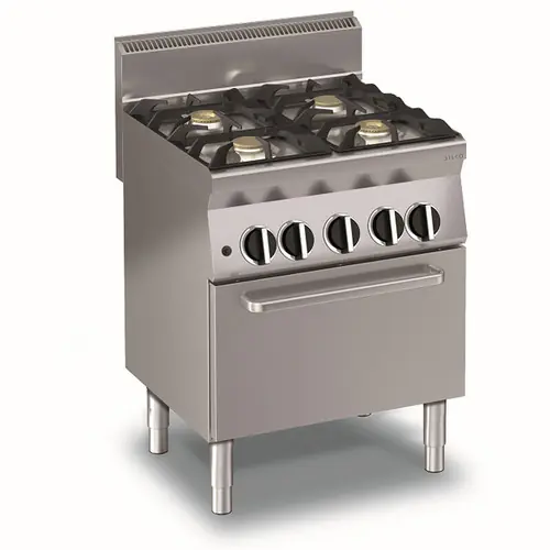 Gas-Herd mit 4 Brennern und Elektro Umluftbackofen Nur Heute