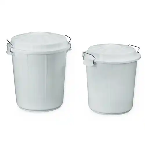 Zutatenbehälter Lagerbehälter weiß 95 ltr Ø 495 mm H 730 mm Billig