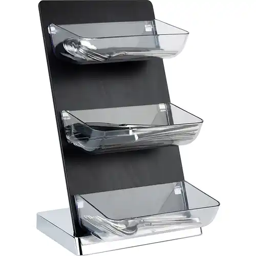 Service-Tower dunkel 3 Ablageflächen 3 tiefe Schütten Bestpreis