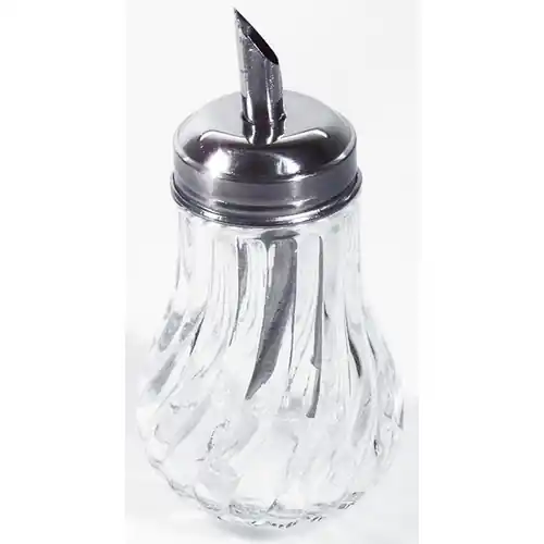 Zuckerdosierer 120 ml Glas Edelstahl mit Dosierrohr Ø 70 mm H 130 mm Direkt Vom Hersteller