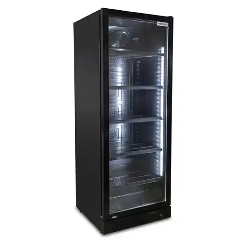 Expressversand Flaschenkühlschrank CDC1DB schwarz Umluftkühlung 340 ltr