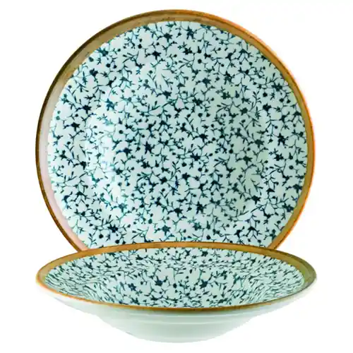 Abverkauf Pastateller Ø 268 mm CALIF Gourmet Porzellan weiß blau