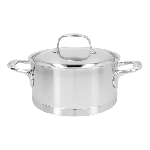 Aktuell Bratentopf 3 ltr Edelstahl mit Deckel induktionsgeeignet Ø 200 mm