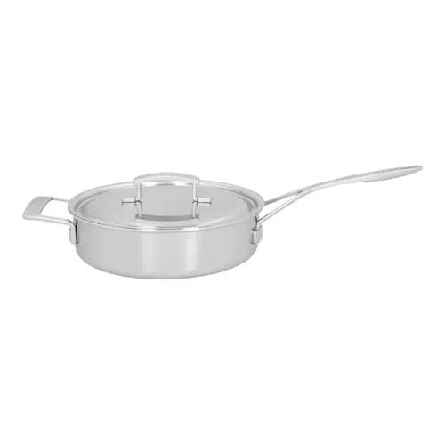 Schmorpfanne Stieltopf 2,8 ltr Edelstahl mit Deckel induktionsgeeignet Boden-Ø 225 mm Kracherpreis