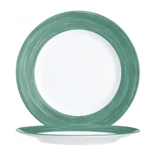 Mega-Angebot Teller flach Ø 234 mm BRUSH DARK GREEN Hartglas
